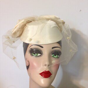 Woman's Cream Colored Hat Cap Style